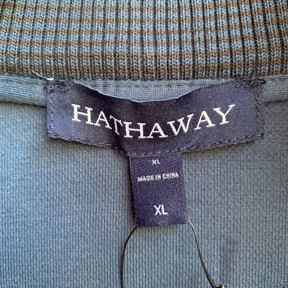 Hathaway Men's Ribbed Knit Mock Neck Sweater